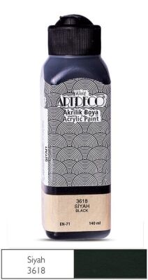 Artdeco Akrilik Boya 140 ml.Siyah - 1