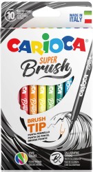 Carioca Super Brush Fırça Uçlu Keçeli Boya Kalemi 10'lu - Carioca