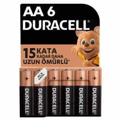 Duracell Alkalin AA LR6/MN1500 Kalem Pil 6'lı - Duracell