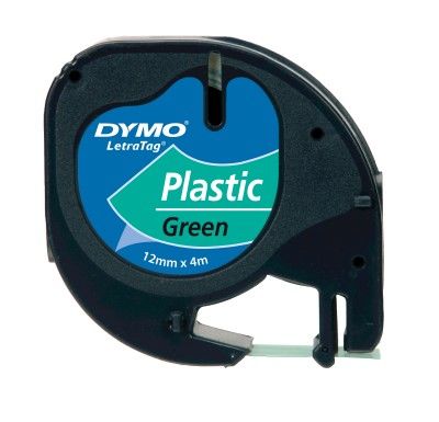 Dymo LetraTag Plastik Şerit 12 mm. x 4 mt. Yeşil (59425) - 1
