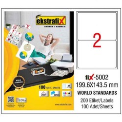Ekstrafix Laser Etiket 199,6x143,5 mm - Ekstrafix