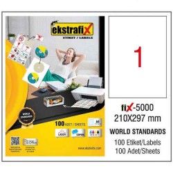 Ekstrafix Laser Etiket 210x297 mm - Ekstrafix