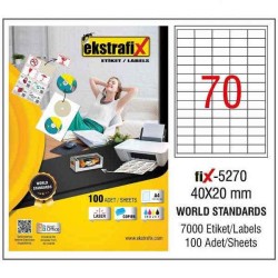 Ekstrafix Laser Etiket 40x20 mm - Ekstrafix