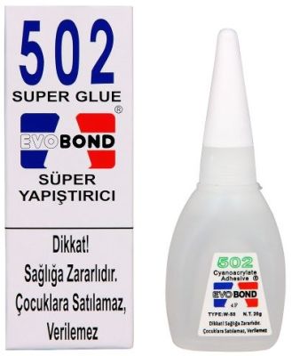 Evobond 502 Süper Hızlı Yapıştırıcı Japon Yapıştırıcı 20 gr - 1