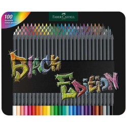 Faber-Castell Black Edition Kuru Boya Kalemi 100'lü - Faber Castell