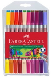 Faber-Castell Çift Taraflı Keçeli Kalem 20 Renk - Faber Castell