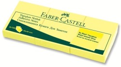 Faber-Castell Yapışkan Notluk 50x40mm 3'lü Sarı - Faber Castell