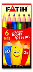Fatih KuruBoya Kalemi 6 Renk ½ Boy - Fatih