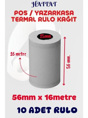 Hattat 56x16mt Termal Rulo - 10 lu - 1