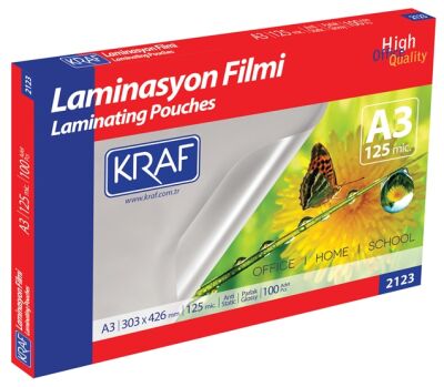 Kraf Laminasyon Filmi A3 125 Mikron 100 Lük - 1