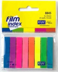 Kraf Film İndex 8x45mm 8 Renk x 25 Sayfa - Kraf