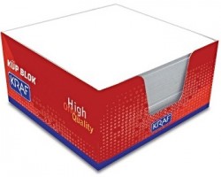 Kraf Küp Blok Beyaz 9x9 cm - Kraf