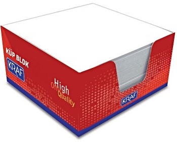 Kraf Küp Blok Beyaz 9x9 cm - 1
