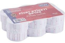 Kraf Motex Fiyat Etiketi Çizgili Beyaz 12 mm x 21 mm 12'li - Kraf