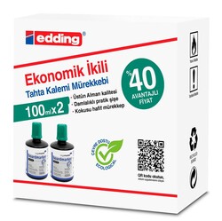 Legamaster TZ100 Boardmarkör Mürekkebi 100 ml. Yeşil 2'li - Legamaster