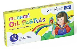 Monami Pastel Boya 12 Renk Karton Kutulu - Monami