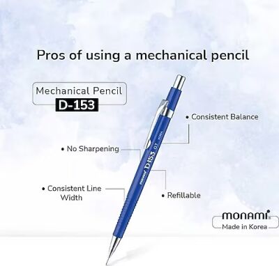 Monami D-153 Uçlu Versatil Kalem 0.7 mm Mavi - 1