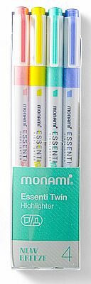 Monami Essenti Twin Fosforlu Kalem New Breeze 4'lü Set - 1