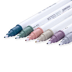 Monami Live Color Çizim Kalemi 6'lı Grey Mood Seti (Bullet Journal Kalemi) - 3
