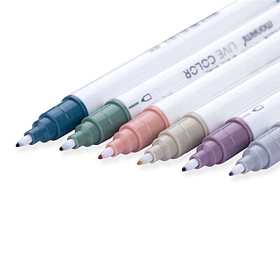 Monami Live Color Çizim Kalemi 6'lı Grey Mood Seti (Bullet Journal Kalemi) - 3