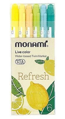 Monami Live Color Çizim Kalemi 6'lı Refresh Seti (Bullet Journal Kalemi) - 1