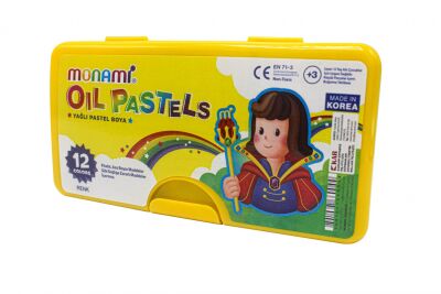 Monami Çantalı Pastel Boya Seti 12 Renk - Plastik Kutulu - 1