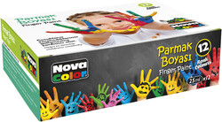 Nova Color Parmak Boyası 12 renk x 25 ml - Nova Color