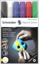 Schneider 310 Akrilik Marker 2mm 6 lı Set-1 - Schneider