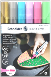 Schneider 320 Akrilik Marker 4mm 6 lı Set-2 - Schneider