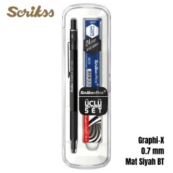Scrikss Versatil Graph-X 0.7mm Mat Siyah 3’lü Set - Scrikss