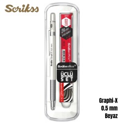 Scrikss Versatil Graph-X 0.5mm Beyaz 3’lü Set - Scrikss