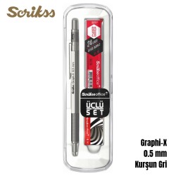 Scrikss Versatil Graph-X 0.5mm Kurşun Gri 3’lü Set - Scrikss