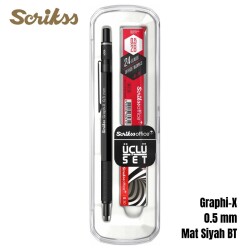Scrikss Versatil Graph-X 0.5mm Mat Siyah 3’lü Set - Scrikss