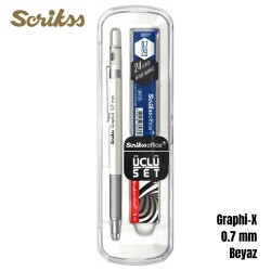 Scrikss Versatil Graph-X 0.7mm Beyaz 3’lü Set - Scrikss