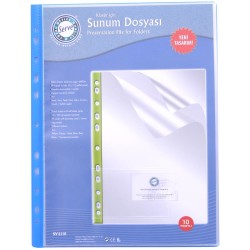 Serve Klasör için Sunum Dosyası 10’lu Mavi - Serve