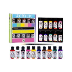Südor Monalisa Akrilik Boya Seti 10 Renk 40 ml + Fırça Seti - Südor