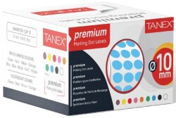 Tanex 10mm Mavi Nokta Etiketi 5000’li (Tekli Kutu) - Tanex