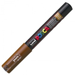 Uni PC-1M Posca Renkli Poster Markörü (0.7 mm) Kahverengi - Uni-Ball