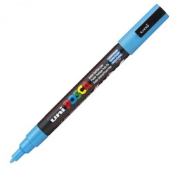 Uni PC-3M Posca Renkli Poster Markörü (0.9-1.3 mm) Açık Mavi - Uni-Ball