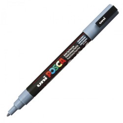 Uni PC-3M Posca Renkli Poster Markörü (0.9-1.3 mm) Kayrak Gri - Uni-Ball