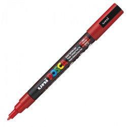 Uni PC-3M Posca Renkli Poster Markörü (0.9-1.3 mm) Kırmızı - Uni-Ball