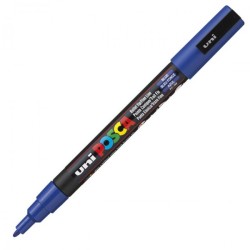 Uni PC-3M Posca Renkli Poster Markörü (0.9-1.3 mm) Mavi - Uni-Ball