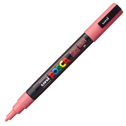 Uni PC-3M Posca Renkli Poster Markörü (0.9-1.3 mm) Mercan Pembe - Uni-Ball