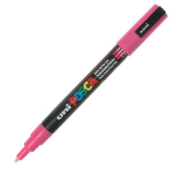 Uni PC-3M Posca Renkli Poster Markörü (0.9-1.3 mm) Pembe - Uni-Ball