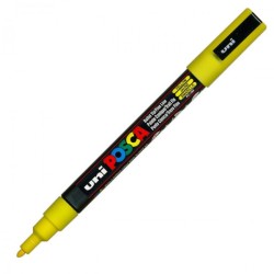 Uni PC-3M Posca Renkli Poster Markörü (0.9-1.3 mm) Sarı - Uni-Ball