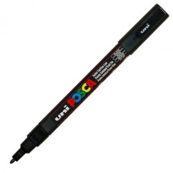 Uni PC-3M Posca Renkli Poster Markörü (0.9-1.3 mm) Siyah - Uni-Ball