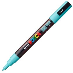 Uni PC-3M Posca Renkli Poster Markörü (0.9-1.3 mm) Su Yeşili - Uni-Ball