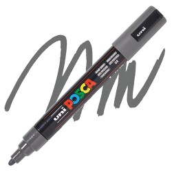 Uni PC-5M Posca Renkli Poster Markörü (1.8-2.5 mm) Derin Gri - Uni-Ball
