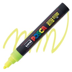 Uni PC-5M Posca Renkli Poster Markörü (1.8-2.5 mm) Floresan Sarı - Uni-Ball