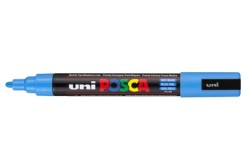 Uni PC-5M Posca Renkli Poster Markörü (1.8-2.5 mm) Gök Mavisi - Uni-Ball